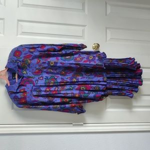 Women's Vintage 100% Silk Diane Freis 2 piece dress